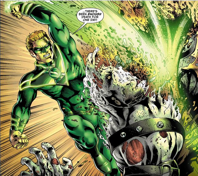 green lantern punching grundy