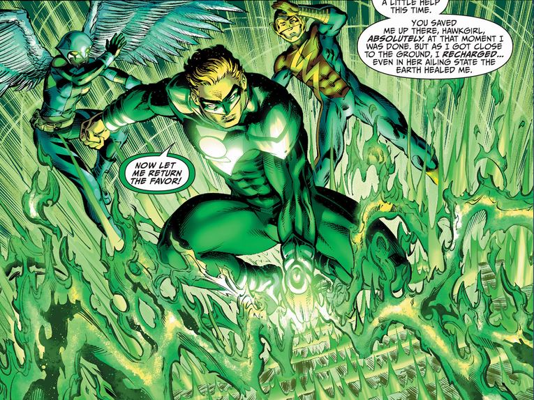 green lantern replenishes the earth