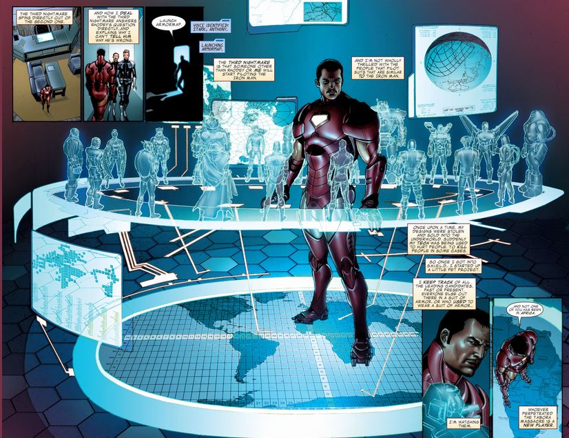 tony stark checks the armormap