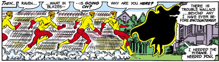 raven calls kid flash into action