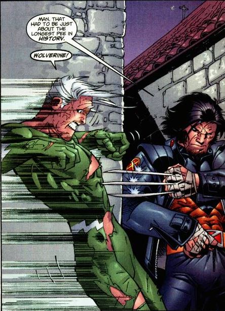 wolverine confronts quicksilver