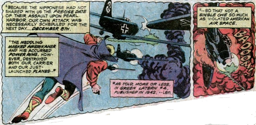 green lantern against german planes