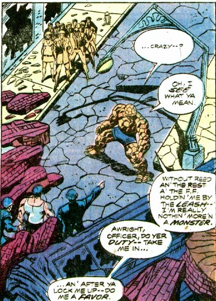 A very depressed Ben Grimm