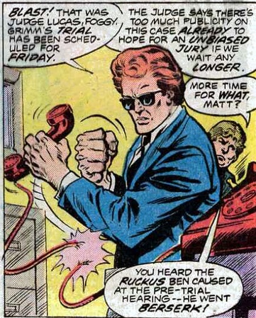 Matthew Murdock breaks a phone