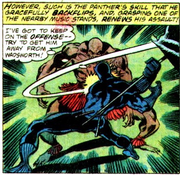 The Black Panther attacks a zombie vampire
