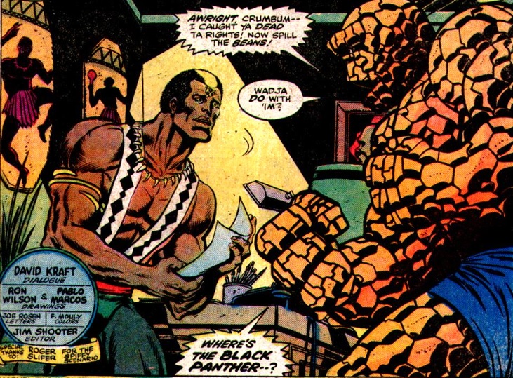 The Thing surprises Brother Voodoo