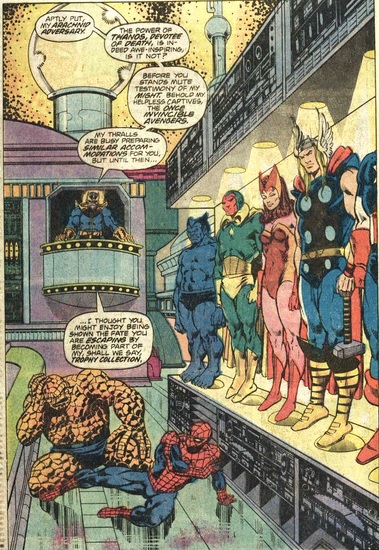 Thanos has imprisoned the Avengers