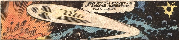 Nova flying faster than the speed of light
