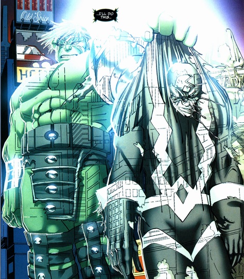 The Hulk shows the defeated Black Bolt