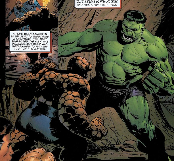 The first Hulk vs Thing fight