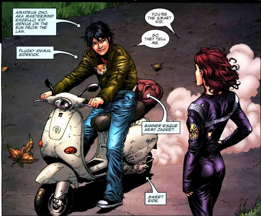Amadeus Cho on his scooter