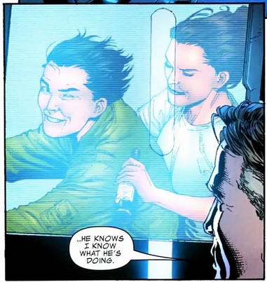 Amadeus Cho winking at Reed Richards