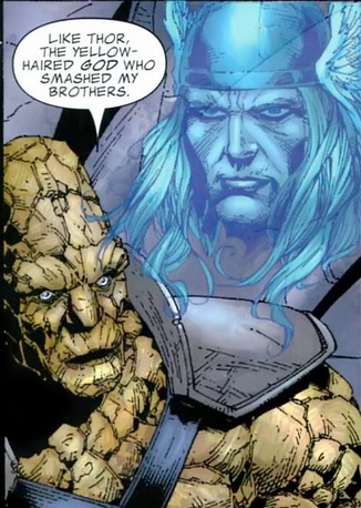 Korg recalls his race's earlier encounter with Thor