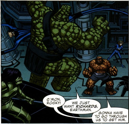 Korg confronts the Thing