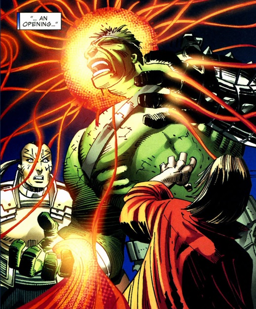 Doctor Strange attacks the Hulks mind