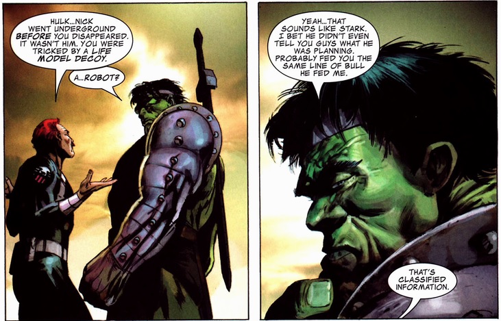 Dum Dum Dugan talks to the Hulk