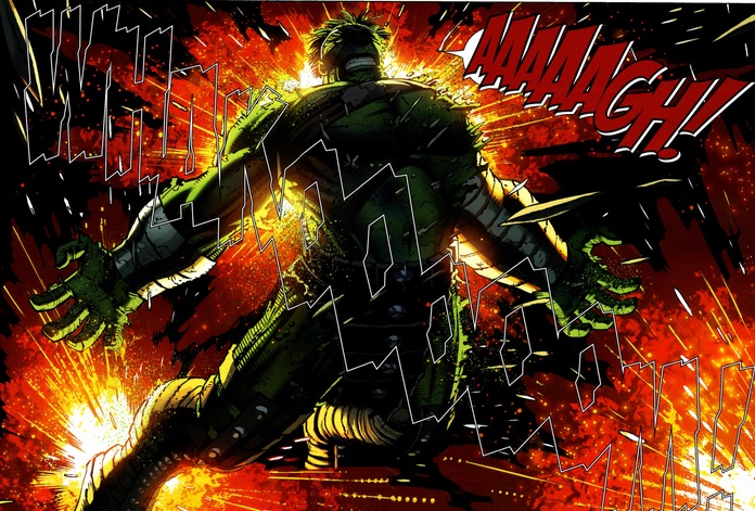 Hulk getting hit by bullets