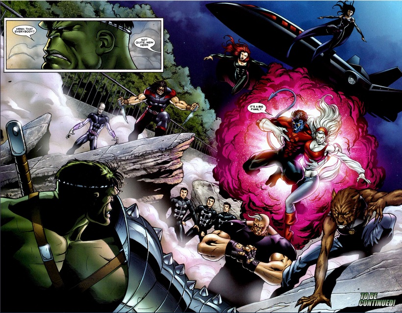 Hulk faces all the mutants