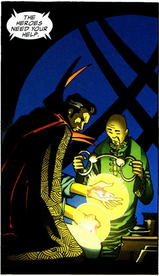 Wong heals Doctor Strange's hands