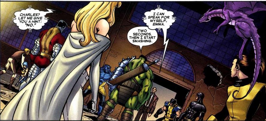 The White Queen contacting Professor X