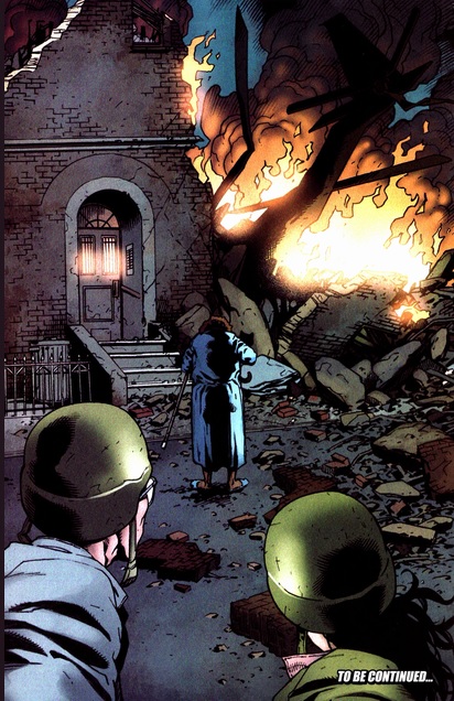 A old woman in front of her house