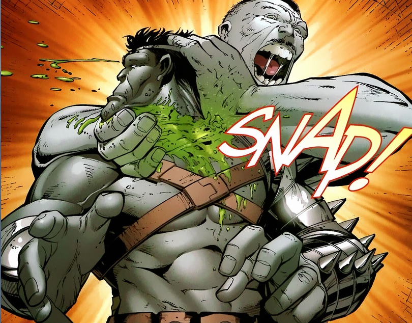Gray breaks Hulk's neck