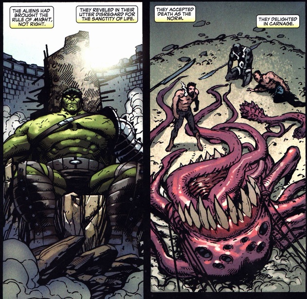 The Hulk's makeshift gladiatorial arena