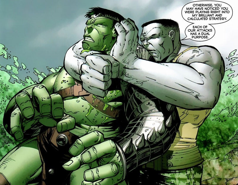 Gray attacks Hulk