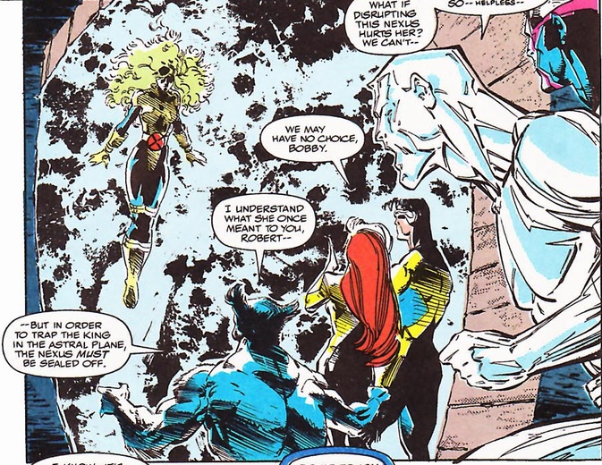 Lorna Dane trapped as the nexus