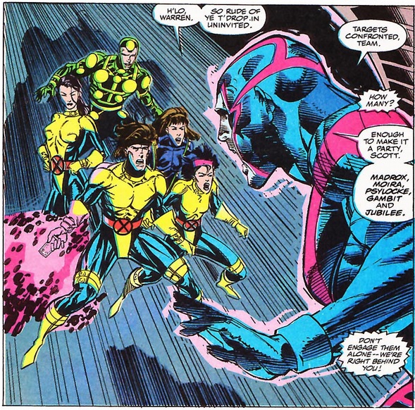 Angel confronts mutants under the control of the Shadow King