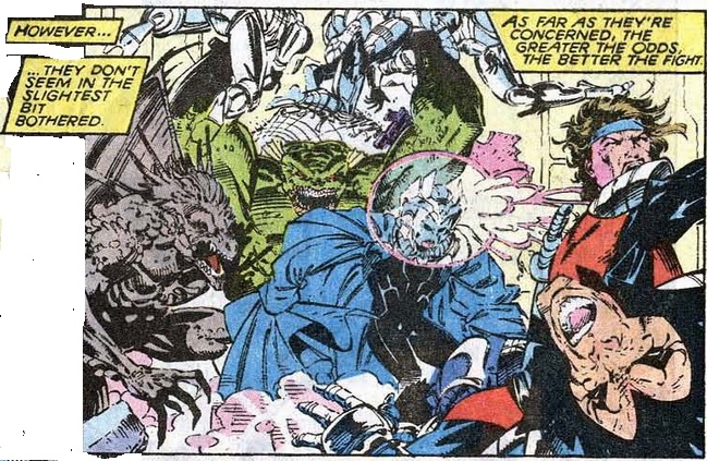 Starjammers in a fight
