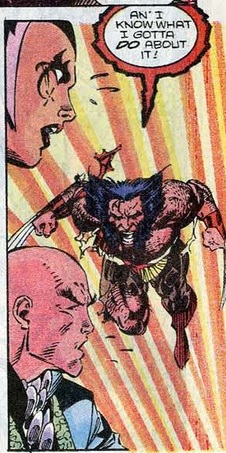 Wolverine attacks Professor X