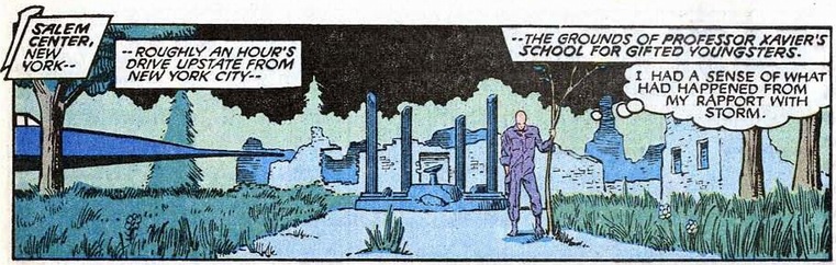 Professor X in the ruins of the X-Mansion