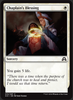 innistrad chaplain's  blessing